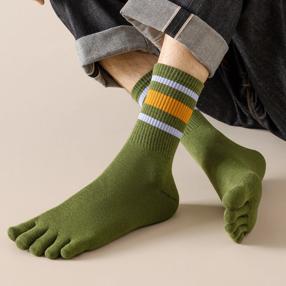 Calcetines de Dedos Altos: Rayados T38-44 (5 Pares)