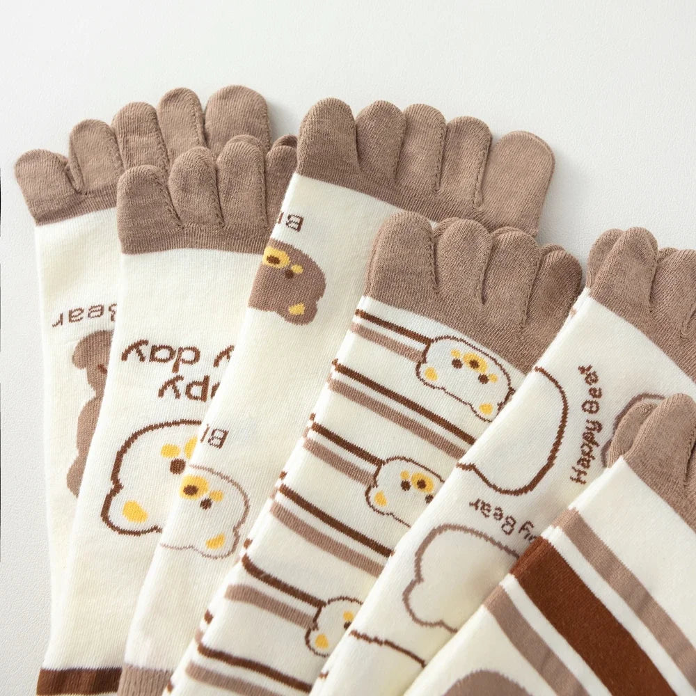 Calcetines de Dedos Medios Bear T35-39 (5 Pares)