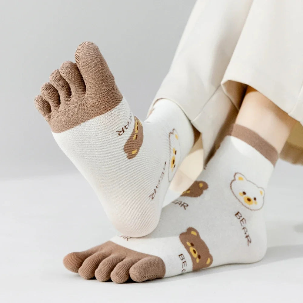 Calcetines de Dedos Medios Bear T35-39 (5 Pares)