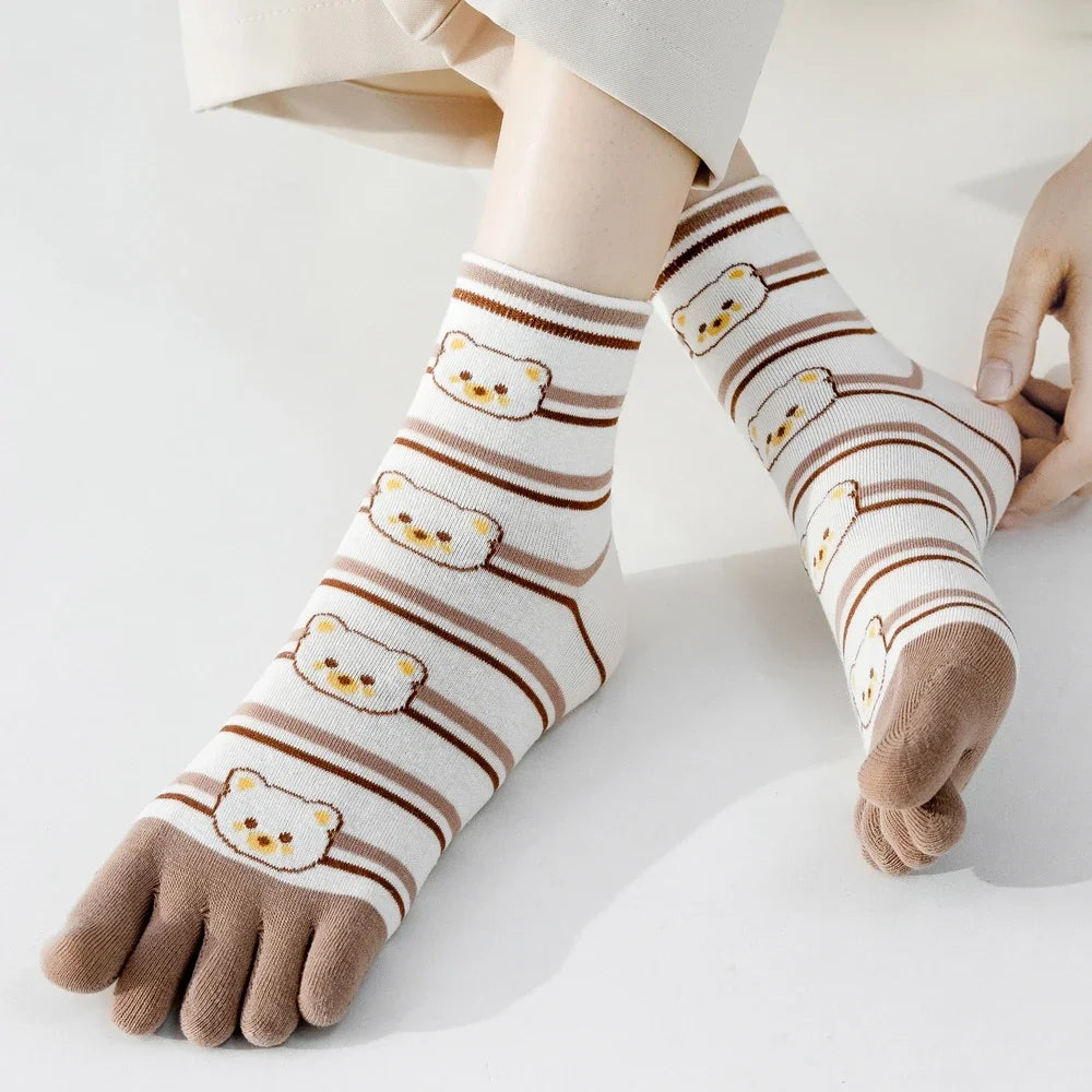 Calcetines de Dedos Medios Bear T35-39 (5 Pares)