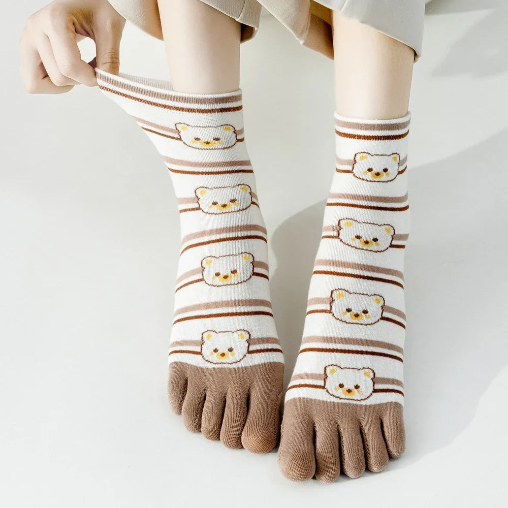 Calcetines de Dedos Medios Bear T35-39 (5 Pares)