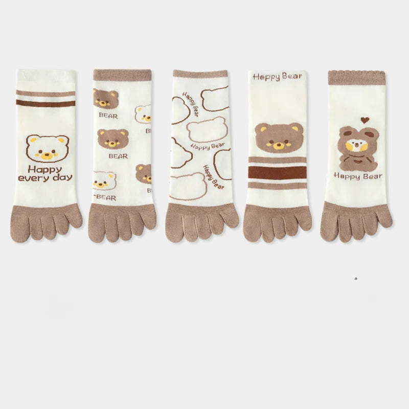 Calcetines de Dedos Medios Bear T35-39 (5 Pares)