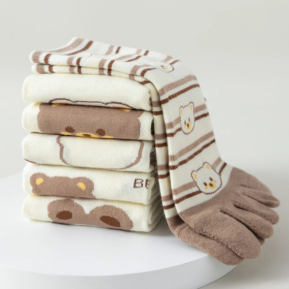 Calcetines de Dedos Medios Bear T35-39 (5 Pares)