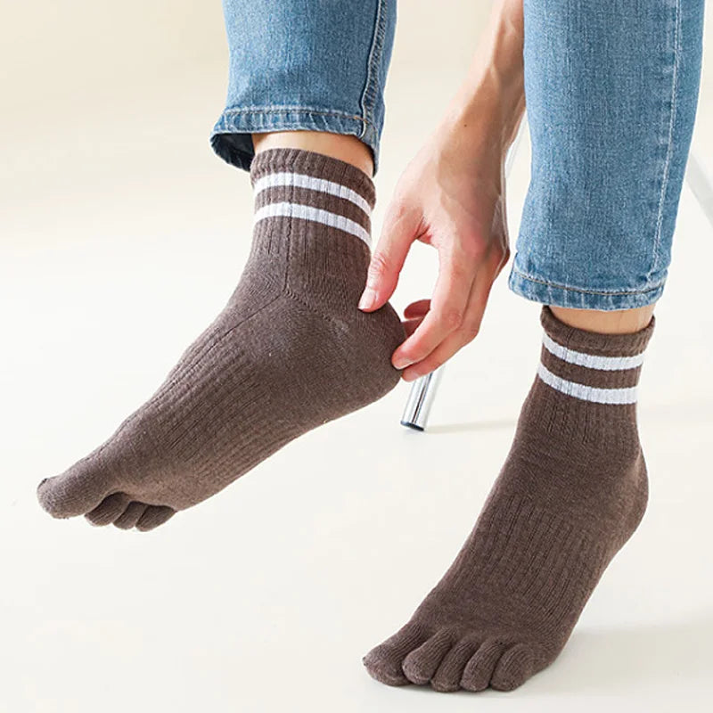 Calcetines de Dedos Medios: Rayados 3.0 T38-44 (5 Pares)