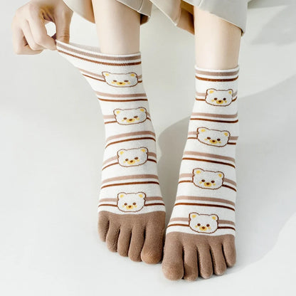 Calcetines de Dedos Medios Bear T35-39 (5 Pares)