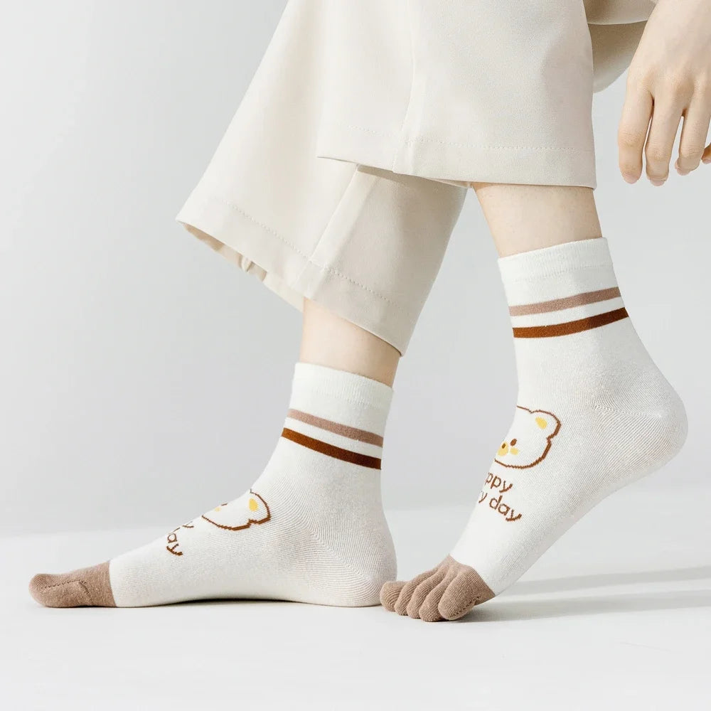 Calcetines de Dedos Medios Bear T35-39 (5 Pares)